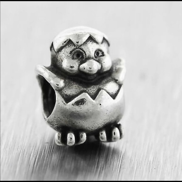 Authentic Pandora Sterling Silver Easter Chick Egg Hatching Bead Charm - Picture 1 of 1
